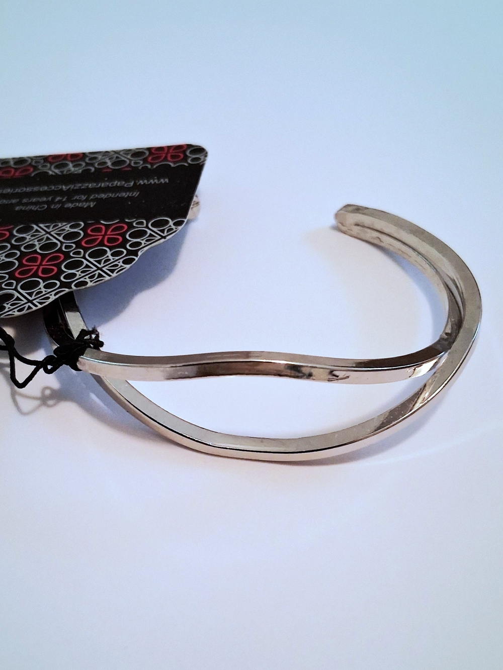 paparazzi Silver Double-Band Open Cuff Bracelet